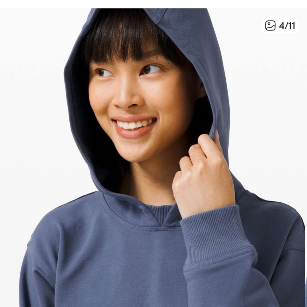 lululemon athletica all yours Cropped Hoodie in Ink Blue - Picture 2 of 6